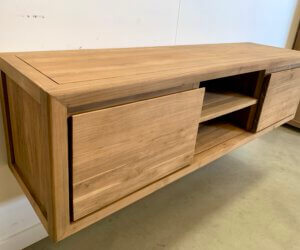 hangend tv meubel gerecycled teak