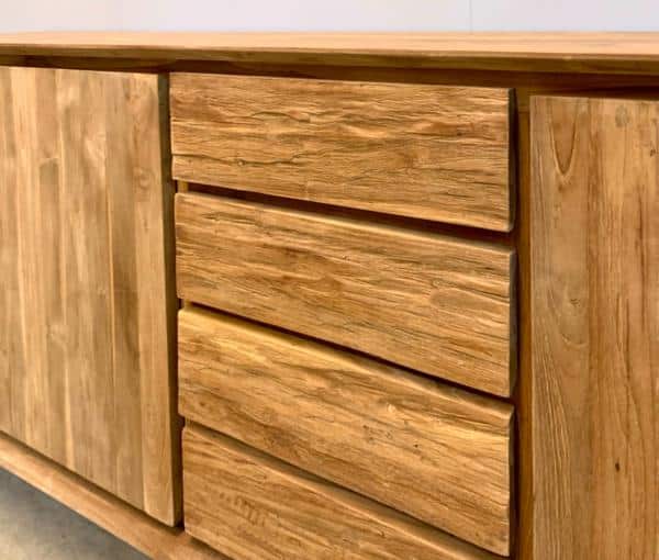 Vintage dressoir met ruwe laden - Afbeelding 8