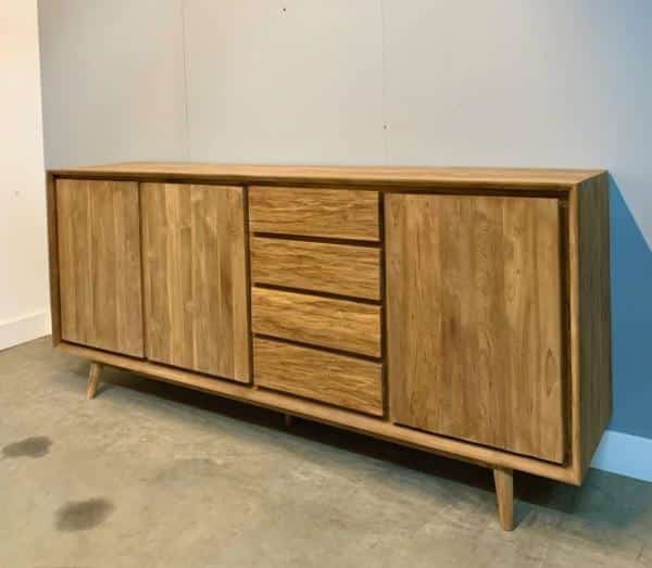 Vintage dressoir met ruwe laden - Afbeelding 9