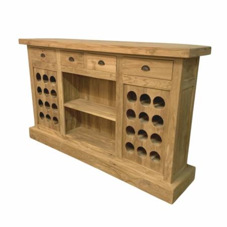 bar meubel gemaakt van teakhout