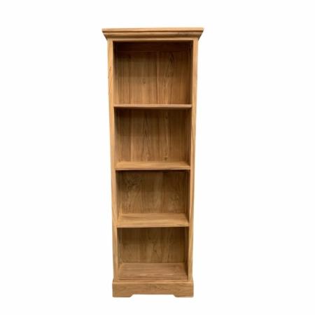 boekenkast met vier legplanken gemaakt van teakhout
