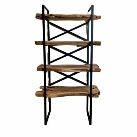 boekenkast met staal en hout