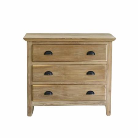 commode met 3 laden gemaakt van teakhout