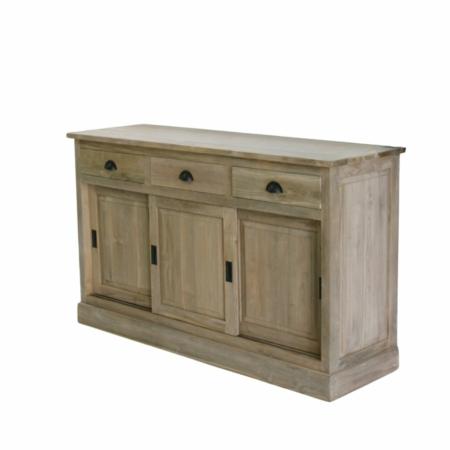 klassiek dressoir met schuifdeuren gemaakt van teakhout