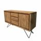 teakhouten dressoir retro stijl stalen poten