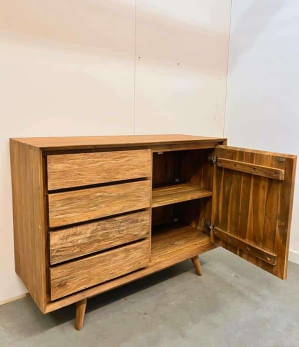 Vintage dressoir met ruwe laden - Afbeelding 4