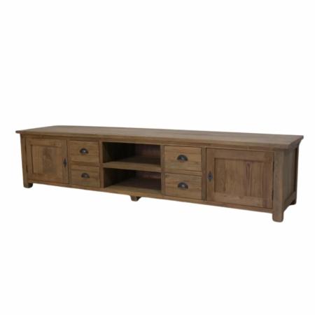 klassiek tv meubel 225 cm breed het meubel heeft 4 laden en 2 deuren