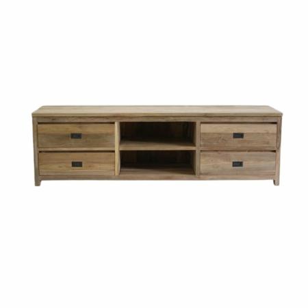 tvmeubel 200 cm breed 4 laden teakhouten
