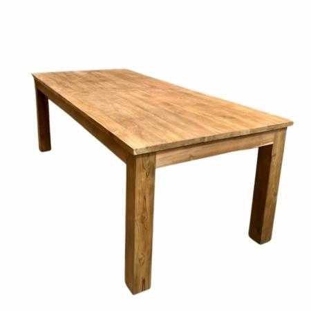 uitschuifbare teak-tafel