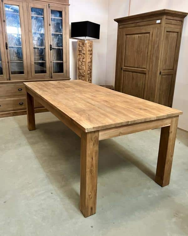 Uitschuifbare eettafel teakhout - Afbeelding 2