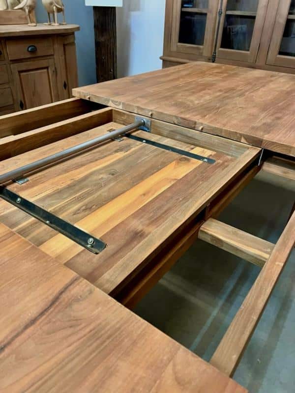 Uitschuifbare eettafel teakhout - Afbeelding 5