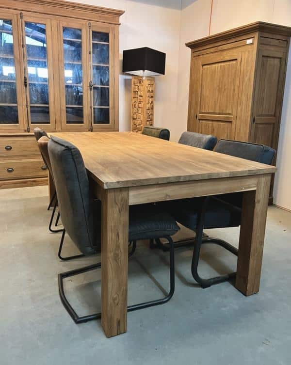 Uitschuifbare eettafel teakhout - Afbeelding 6