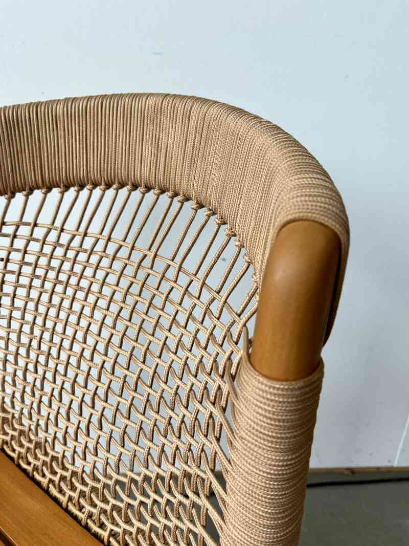 Stoel met rugleuning van touw - Afbeelding 2