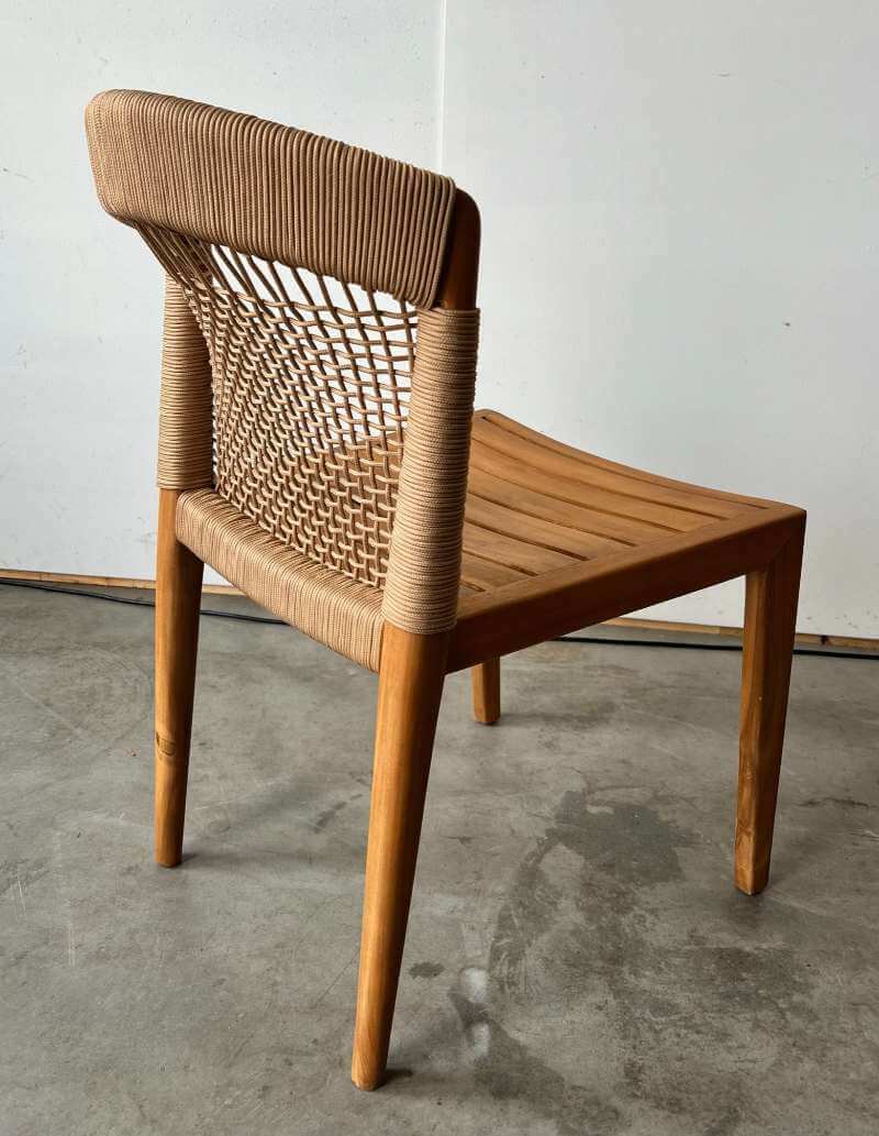 Stoel met rugleuning van touw - Afbeelding 3