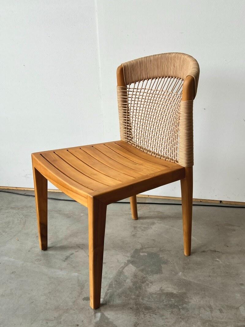 Stoel met rugleuning van touw - Afbeelding 4