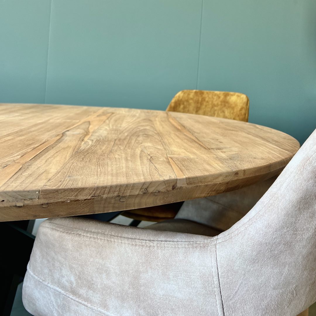 Stel uw ronde tafel met verjongde rand samen - Afbeelding 3