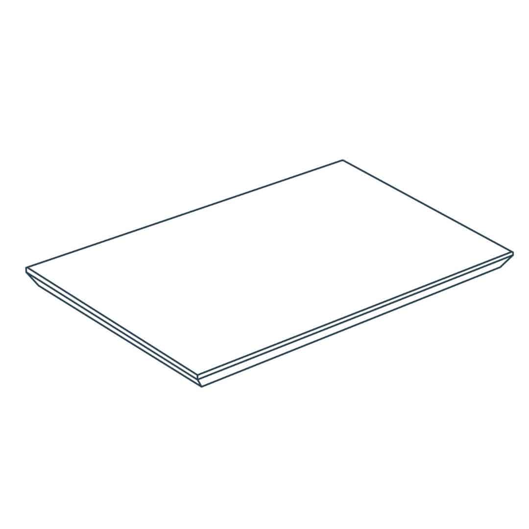 Stel uw rechthoekige tafel met verjongde rand samen