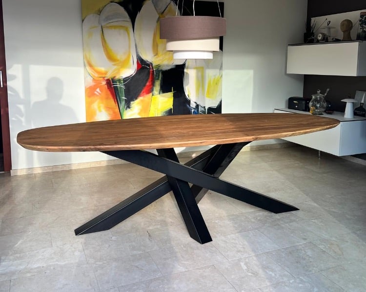 indoteak ervaring Deens ovale tafel